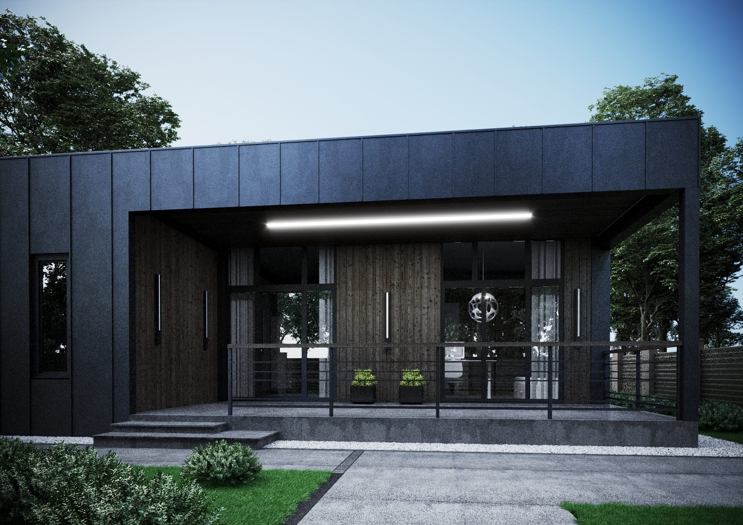 Modulární dům 92 m² — exteriér