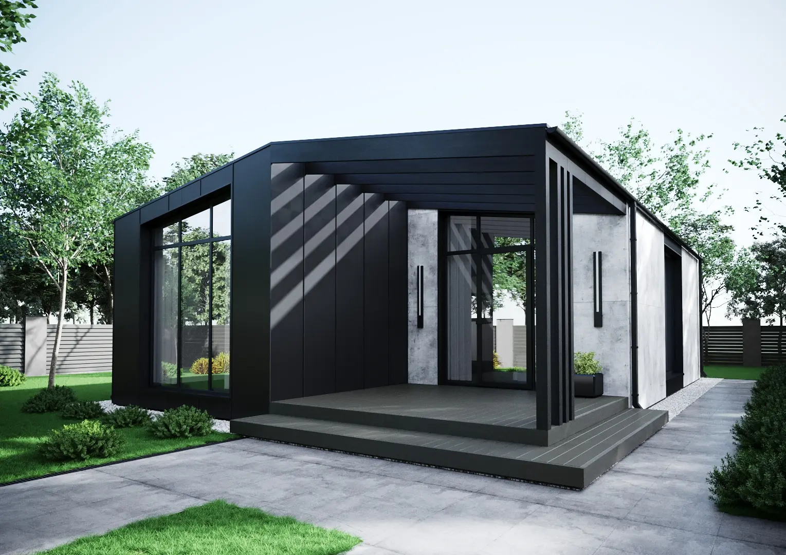 Modulární dům 66 m² — exteriér